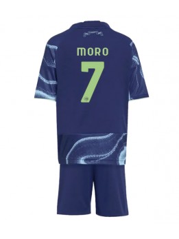 Billige Ajax Raul Moro #7 Bortedraktsett Barn 2025-26 Kortermet (+ Korte bukser)